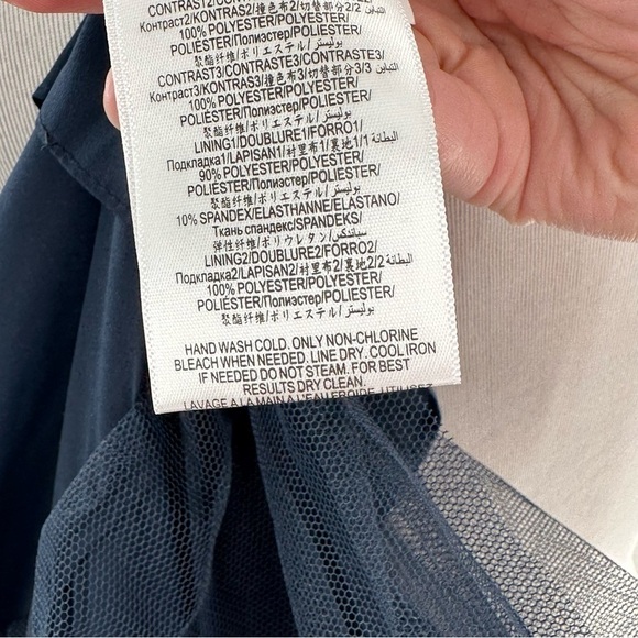 Bcbgmaxazria womens Sophiana dress size 2 navy blue lace party cocktail - Picture 11 of 15